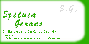 szilvia gerocs business card